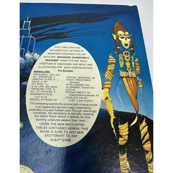 Advanced Dungeons & Dragons Fiend Folio RPG AD&D TSR 1981 #2012